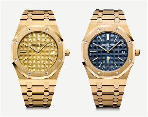 audemars piguet royal oak bracelet cuir|Audemars Piguet yellow gold.